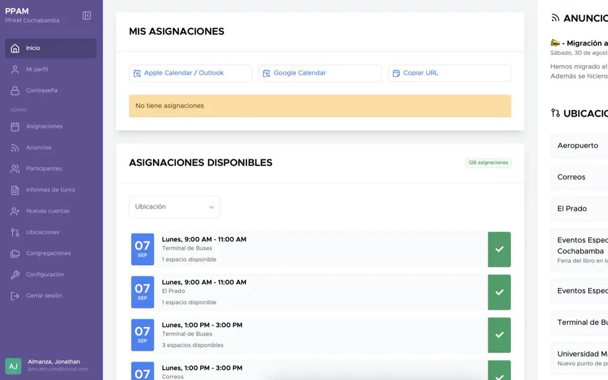 Screenshot of Metropolitan Appointments